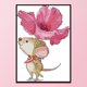 thumbnail image 2 of Cuadros Decorativos Ratón de 2 hilos con flores bordado parcial estampado punto de cruz decoración del hogar JShteea Nuevos Originales, 2 of 9