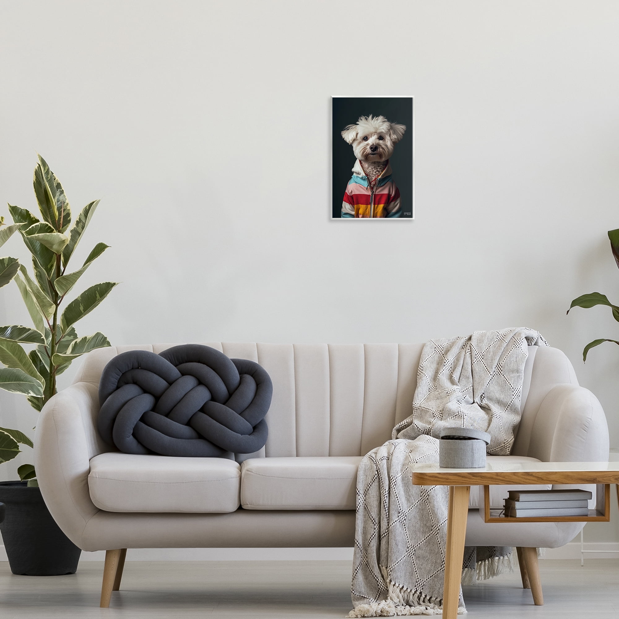 Stupell Industries Terrier Dog with Windbreaker Animals & Insects Painting Unframed Art Print Wall Art, 10 x 15