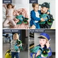 thumbnail image 4 of DolliBu Space Sequin Sea Turtle Police Officer Super Soft Plush Toy - Soft Sea Turtle Cop Stuffed Animal Dress Up with Cute Cop Uniform and Cap Outfit - Police Plush Gift- 13 Inches, 4 of 6