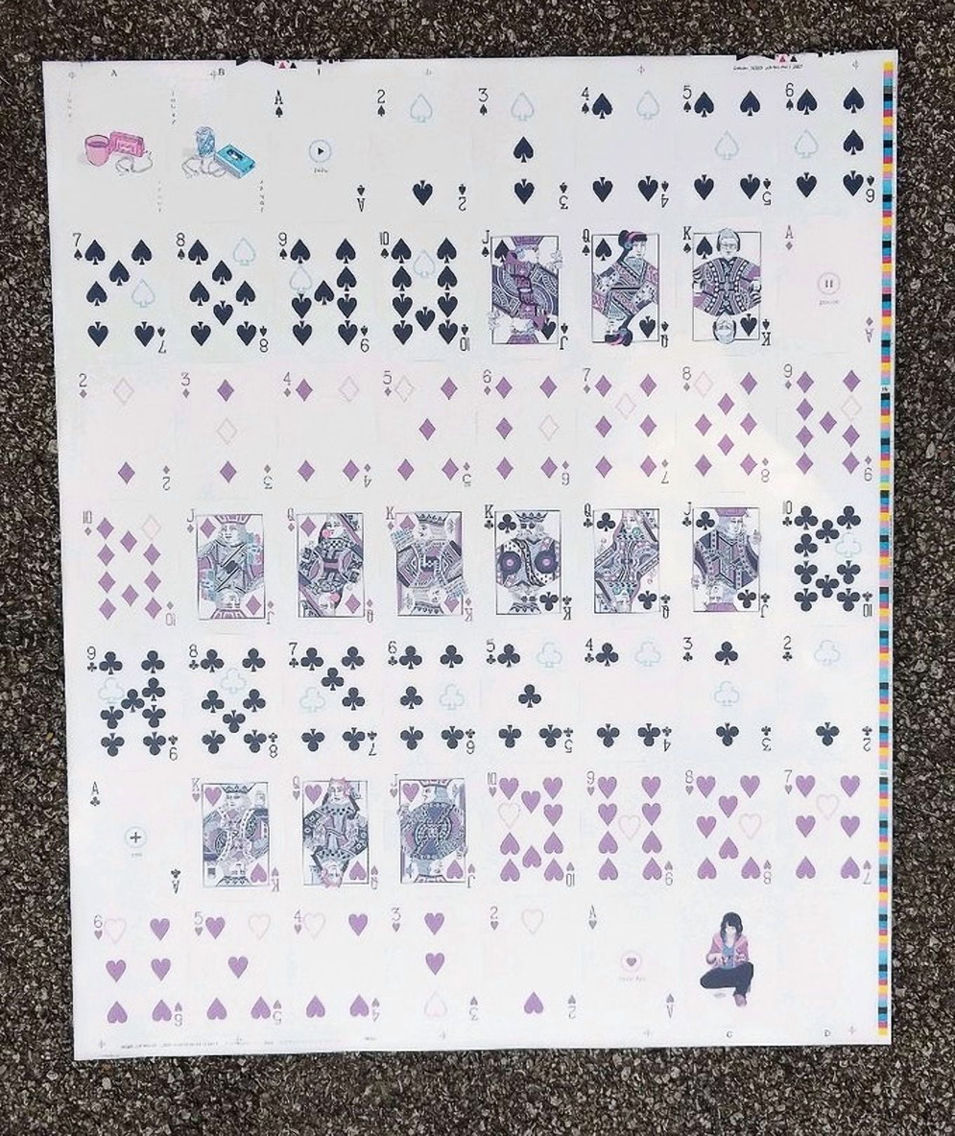 Lofi Mix Vol. 1 Uncut Playing Card Sheet by Max Jung, Nate Lex x X-Decks