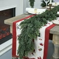 thumbnail image 5 of Guvpev Realistic Christmas Garland for Mantel, 5FT Real Touch Thick/Lush Artificial Cedar Garlands Christmas Decorations, Indoor Greenery Garland for Stairs Railing Outdoor Table Xmas Holiday Decor, 5 of 9