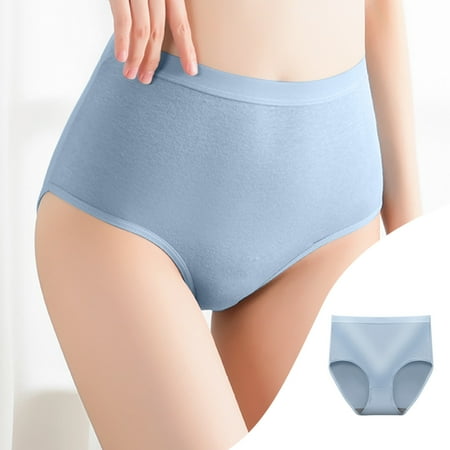 New & Trending  Women s High Waisted Underwear  Soft Cotton  Breathable  Seamless  Comfortable  Daily Wear  Supportive  for Workout  Sleep  Everyday Use  Pants for Women Plus Size | Blue XL
