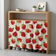 thumbnail image 6 of Farmhouse Strawberry Cabinet Curtains for Kitchen 35"W x 35"L, Red Berry Rustic Country Linen Texture Laundry Sink Cabinets Magic Tape Short Curtain Privacy Panel for Bathroom Vanity Cabinets, 6 of 9