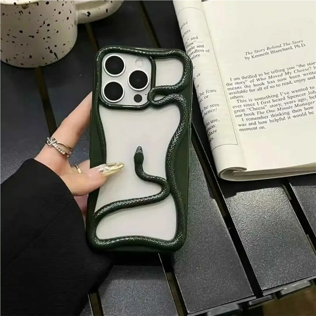 CNKOO 3D Luxury Snake Phone Case For iPhone17 16 Pro Max Matte Plating Fashion Protective Cover Fundas