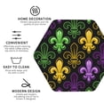 thumbnail image 4 of Bingfone Vintage Mardi Gras1 Leather Drinks Coasters With Set Of 6,Suitable For Home Kitchen,Coffee Cup Coasters Home Gift, 4 of 9
