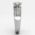 thumbnail image 4 of TK997 - High polished (no plating) Stainless Steel Ring with AAA Grade CZ  in Clear, 4 of 4