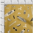 thumbnail image 2 of oneOone Polyester Spandex Dark Mustard Fabric Beach Sewing Material Print Fabric By The Yard 56 Inch Wide, 2 of 4
