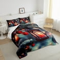 thumbnail image 3 of Feelyou Christmas Holiday Full Size Comforter Sets, Xmas Tree Snowflake Bedding Comforter Set, Vintage Western Festival Reversible Bedding Sets, Microfiber Bedroom Decor, 3pcs, 3 of 8