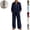 Navy, variant on Mfakffe Womens 2‑Piece Casual Outfit Half‑Zip Collared Top and Wide Leg Pants Set Loose Relaxed Matching Tracksuit for Daily Wear