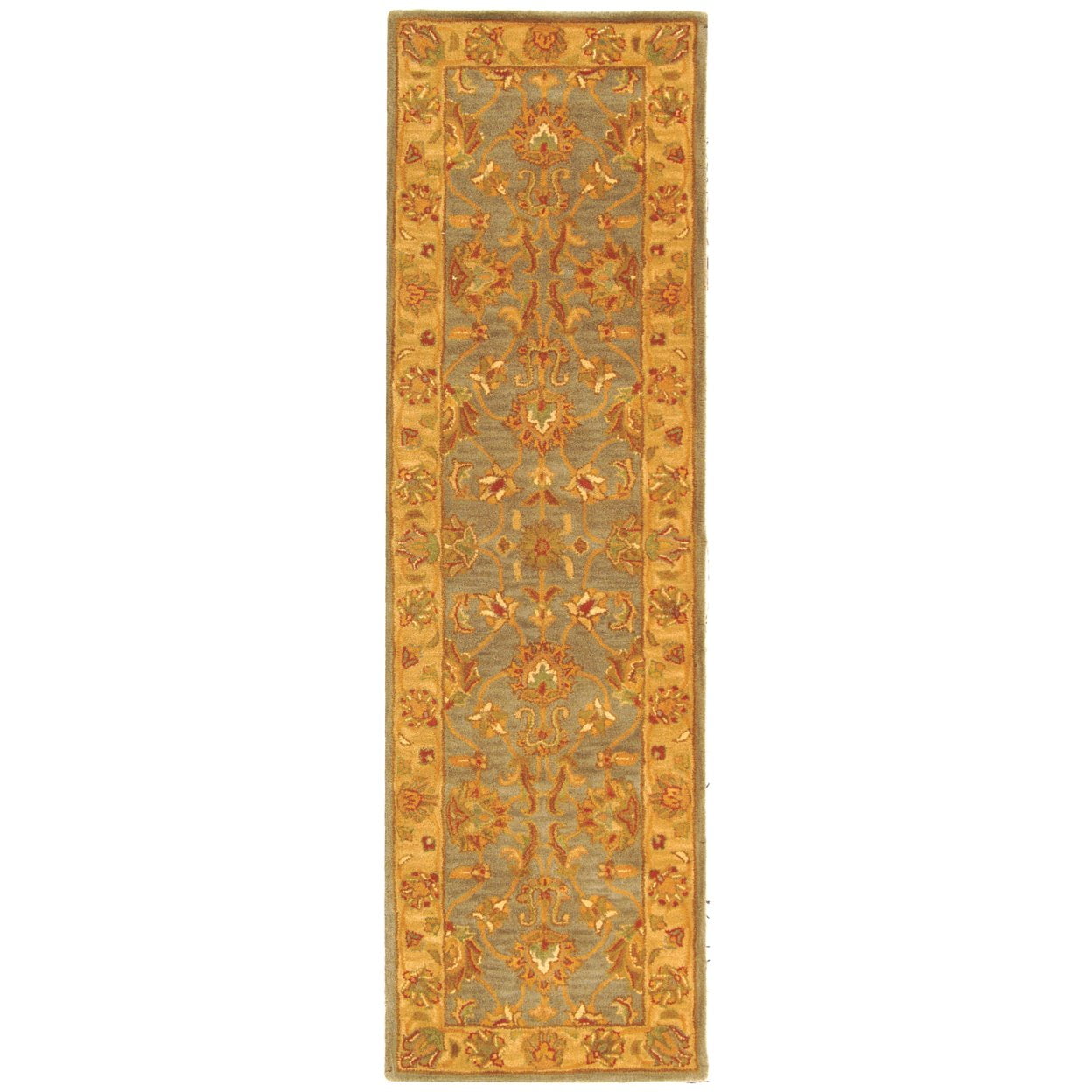 SAFAVIEH Heritage Regis Traditional Wool Area Rug, Blue/Beige, 2' x 3'