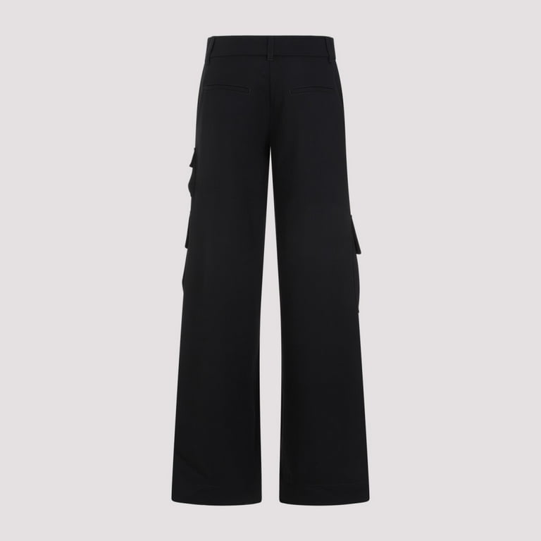 【関税&送料込み】Off-White 'Toy Box' Black Virgin Wool Pa Off-White Black Virgin Wool Toybox Cargo Pants (Women's