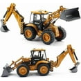 thumbnail image 3 of Die-cast Tractor Dump Truck Model Toy, 1/50 Bulldozer Vehicles Toys with Double-End Move Up and Down, Metal Engineering Excavator Vehicle for Kids and Adults, 3 of 6
