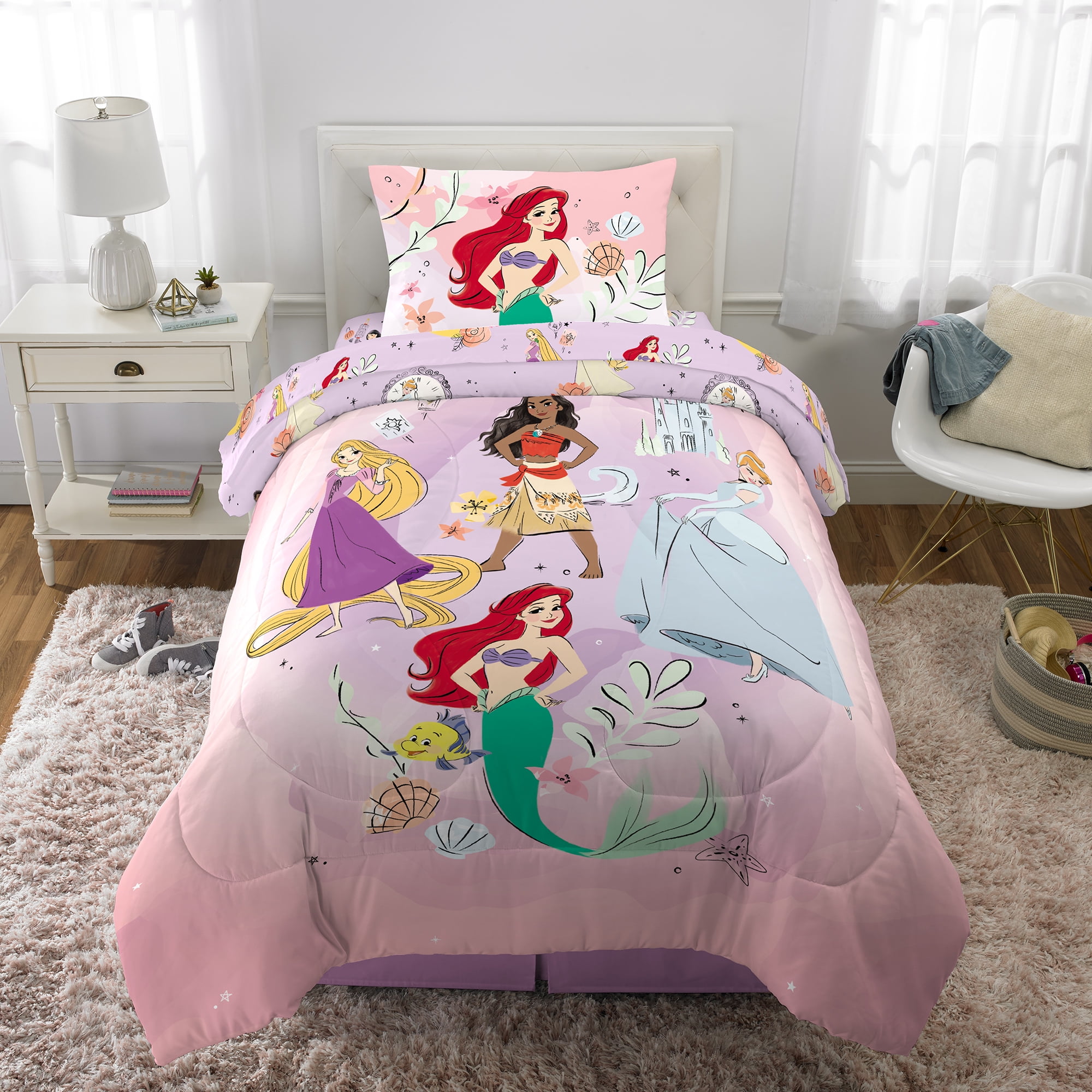 Princess bed 2025 set walmart