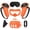 Orange, variant on 7 in 1 VR Accessories Compatible with Quest 3, Silicone Face Cover, Protective Lens Cover,5 Disposable Eye Cover, VR Cleaning Cloth, 2 Thumb Grips-Black