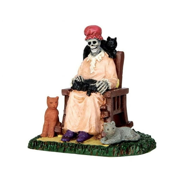 Lemax Spooky Town Former Cat Lady # 62428