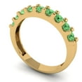 thumbnail image 2 of 0.63 ctw Wedding Band for Women - 18K Yellow Gold Simulated Green Diamond Stackable Eternity Ring, 2 of 6