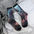 thumbnail image 5 of KLL Urban Mechanical Dragon Print Cool Socks Men's Women's Crew Socks Funny Crazy Novelty Stockings, 5 of 6