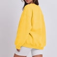 thumbnail image 3 of Resicozy Oversized Sweatshirt for Women Crewneck Long Sleeve Pullover Hoodies Tops Fall Fashion Clothes Yellow M, 3 of 5