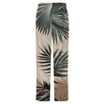 thumbnail image 6 of Tropical Leaf Print Art Winter Female Pants Flannel High Waist Women Pants Lady Warm Straight Leg Plush Trousers, 6 of 7