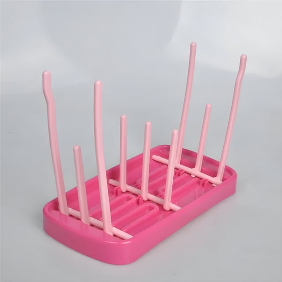 ACDANC Bottle Dry Rack Baby Bottle Drain Drying Racks Pink Baby Bottle Cleaning Dryer Drainer Storage Drying Rack