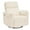 Off-White, variant on Oversized Power Recliner Chair, 26" Extra Wide Swivel Rocker Recliner with Adjustable Headrest, Chenille Glider Rocking Nursery Chair with Overstuffed Armrest, USB Ports, White