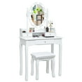 thumbnail image 1 of Costway Coiffeuse Ensemble de Table de Maquillage avec 10 Ampoules à Intensité Réglable et Interrupteur Tactile Blanc, 1 of 10