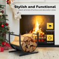 thumbnail image 2 of in Decorative Firewood Storage Log Rack with Bear Pattern Solid Wrought Iron Fireplace Wood Holder Stacker Indoor Outdoor Rustproof, 2 of 7