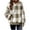 Khaki, variant on QQAMB Womens Sherpa Pullover Oversized Fuzzy Hoodie Double Fleece Sweatshirts Fluffy Plaid Outerwear Warm Coats Khaki M