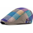 thumbnail image 2 of CoCopeaunts Newsboy Cap Spring Summer Beret Hat Men Women Plaid Flat Ivy Cap Unisex Colorful Sun Hats for Women Adjustable Beret, 2 of 8