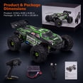 thumbnail image 4 of 1:14 4WD High Speed RC Monster Truck, Up to 60 KM/H All-Terrain Off-Road RC Car, Water-Resistant, LED Lights, 4 Shocks, Dual 7.4V 1500mAh Batteries, 2.4GHz Hobby RC Toy, Gift for Ages 8+ Kids, 4 of 9
