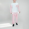 thumbnail image 2 of mihongmao Mens Holiday Outfit Men's Two-piece Top and Pants Prank Gift Men's Sports Long Sleeved Round Neck Top/shirt Set Pink 3X, 2 of 8
