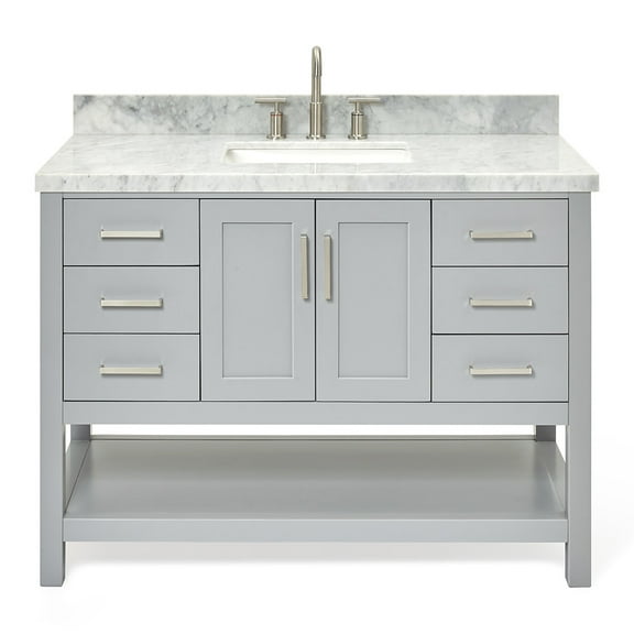 Ariel S049scwrvo Magnolia 48" Free Standing Single Basin Vanity Set - Grey