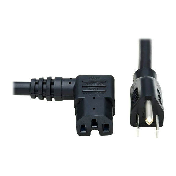 Tripp Lite Model P019-008-C15RA 8 ft. Heavy-Duty Power Cord, 15A, 14 AWG (NEMA 5-15P to Right-Angle IEC-320-C15)