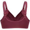 thumbnail image 3 of UngA Comfort Bras for Women Front Button Bra Front Closure Everyday Sports Bras Comfortable Convenient Cotton Bras No Wire Brick Red,XXL, 3 of 5