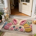 thumbnail image 4 of HuiXinOu Easter Faux Coir Doormat Outdoor Entrance Welcome Mat Non Slip Absorbent Rug for Spring Home Entryway and Holiday Decor, 4 of 7