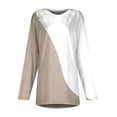 thumbnail image 4 of Long Sleeve Shirts for Women 2026 Spring Fall Casual Geometric Printed V Neck Oversized Shirt Tunic Blouse, 4 of 5