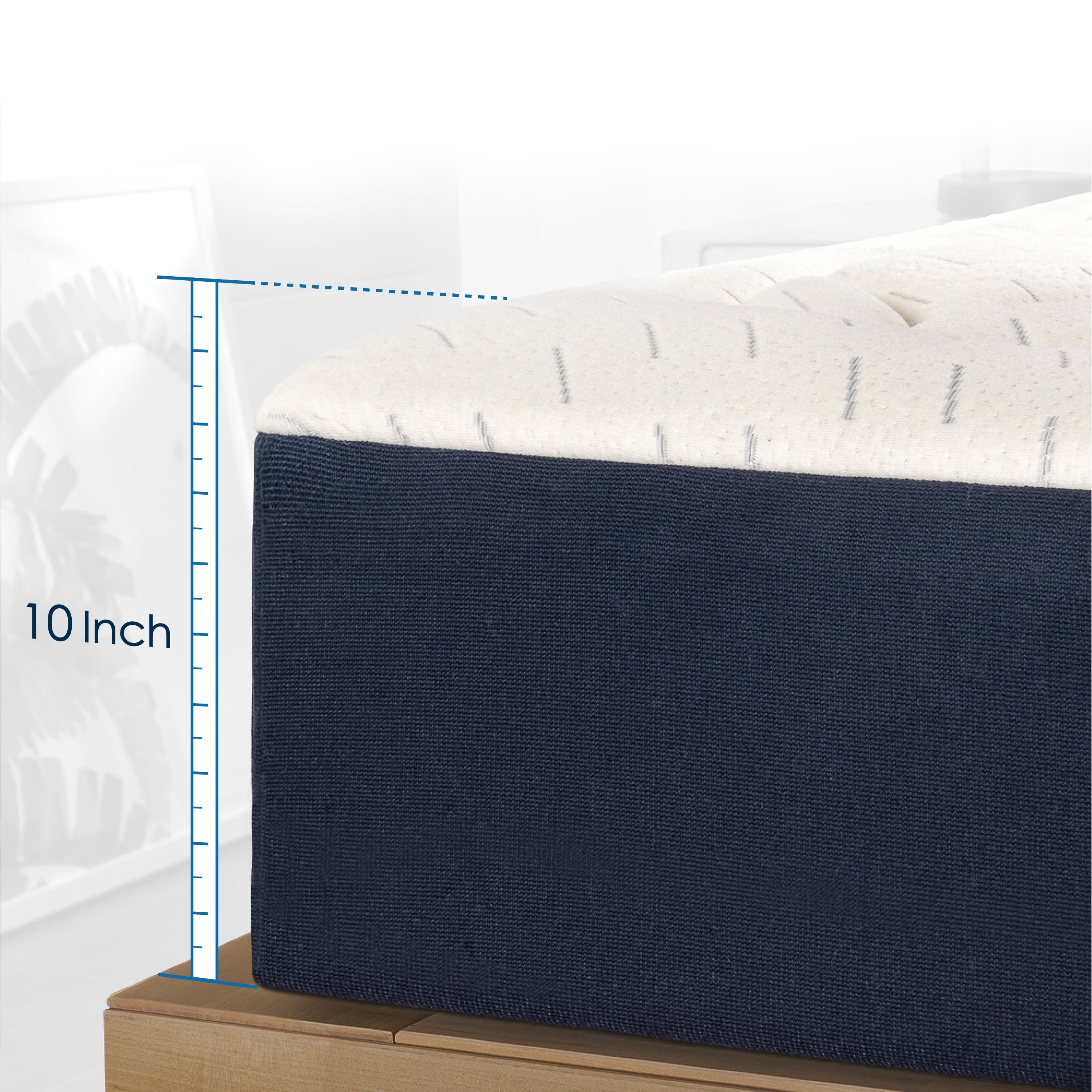 Mellow 10" Marshmallow Memory Foam Mattress, Plush Pillow Top, King