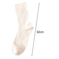 thumbnail image 5 of NUZYZ 1 Pair Women Socks Mid-tube No Odor Japanese Style Solid Color High Elasticity Anti-slip Breathable Soft Sweat-absorption Anti-shrink Sports Cotton Socks, 5 of 7