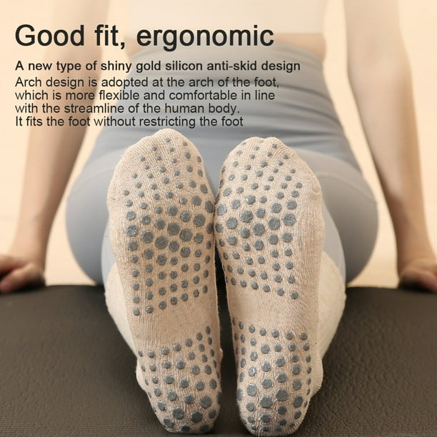 Yoga Socks With Grips For Women, Non Slip Grip Socks For Yoga