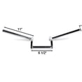 thumbnail image 3 of Krator Motorcycle Handlebar 1" Chrome Z-Bars Cruiser Bike Compatible with Harley Davidson Dyna Glide Wide Glide FXDWG FXWG, 3 of 4
