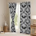 thumbnail image 2 of jejeloiu Victorian Damask Curtains Pack of 2 (42x84 Each),Vintage Gothic Floral Curtains Blackout,Halloween Spooky Bat Bedroom Curtains For Men Women,,Lightweight Room Decorative, 2 of 6
