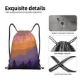 thumbnail image 5 of Drawstring Backpack, Men Ladies Waterproof Sports Backpack Gym Bag-Night Mysterious Forest Pattern-Medium Size, 5 of 8