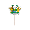 thumbnail image 1 of Sierra Leona África emblema nacional Selección de pastelitos Star lable Flag en palillos de dientes, 1 of 3