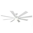 thumbnail image 3 of 72" Modern White Dimmable Ceiling Fan DC Motor Indoor 8-Blade LED Windmill Ceiling Fan with Remote, 3 of 12