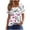 hgg104-White, variant on Ounisa Women Pleated Tops Floral Printed Square Neck Short Sleeve Tunic T Shirts Loose Fit Fashion Summer Vacation Tees