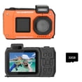 thumbnail image 1 of 4K Underwater Camera 33 FT Waterproof Camera with Dual Screens Selfie 48MP Autofocus Digital Camera for Snorkeling, 1 of 5