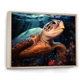thumbnail image 2 of Designart "Modern Marine Turtle Illustration III" Animals Turtle Floater Framed Wall Art Prints, 2 of 5