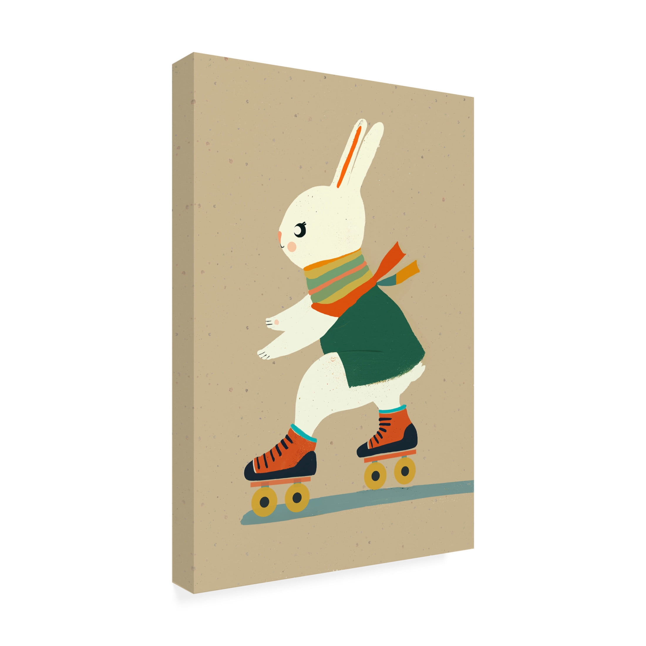 Trademark Fine Art Treechild Inline Skating Bunny Canvas Wall Art