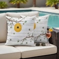 thumbnail image 2 of Outdoor Pillow Cover Spring Leaf Branch Set of 2 Waterproof Throw Pillowcases Leaves Wood Grain Decorative Patio Furniture Pillows for Couch Garden Indoor & Outdoor Use, 2 of 9