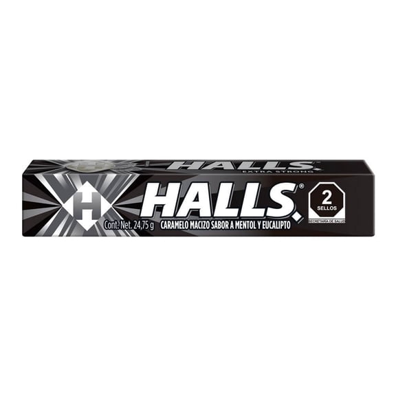 Caramelo macizo Halls sabor a menta y eucalipto 24.75 g